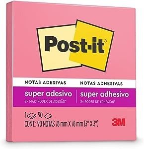ANOTE COLE PINK NEON 76X76 90F 3M POST-IT Ellos Papelaria